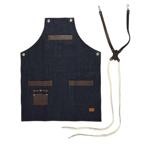 Noah Apron – Denim & Leather