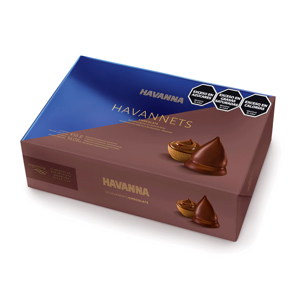 Havannets Chocolate and Dulce de Leche Cones Box - 12 Units