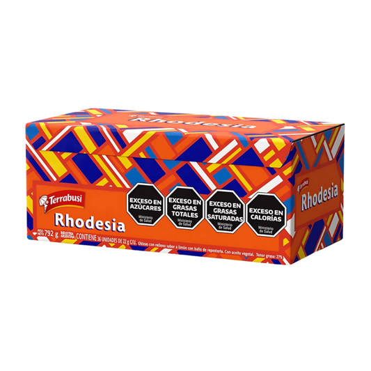 Rhodesia Chocolate Coated Cookie 22g box - 36 units