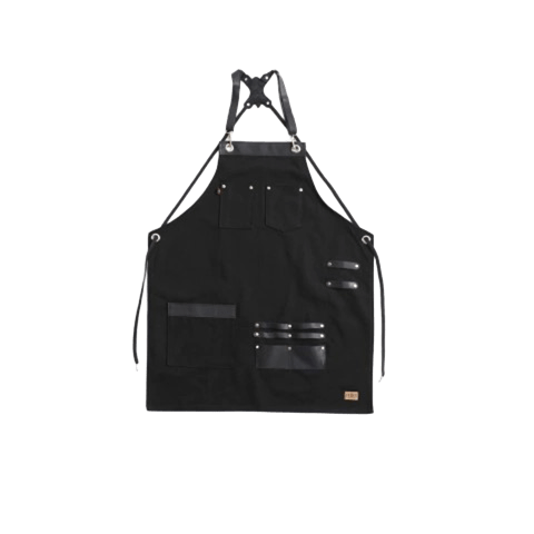 Charly Black Apron – Gabardine