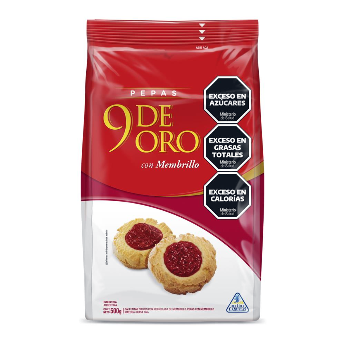 9 de Oro Pepas Cookies - 0.5 kg